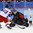 GANGNEUNG, SOUTH KOREA - FEBRUARY 17: The Czech Republic's Jan Kovar #43 scores the 3-2 shoot-out winning goal on this play against Canada's Ben Scrivens #30 during preliminary round action at the PyeongChang 2018 Olympic Winter Games. (Photo by Andre Ringuette/HHOF-IIHF Images)

